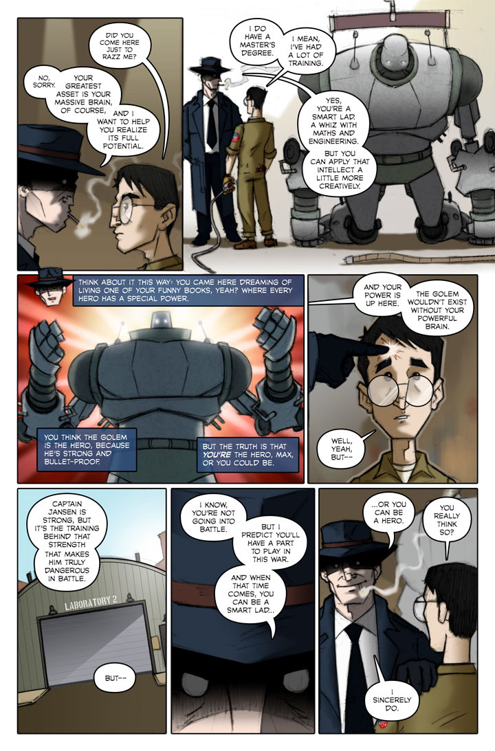 Page 148 of The Specialists, a WWII superhero webcomic